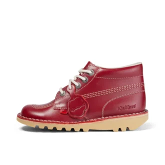 Kick Hi de cuero rojo para mujer