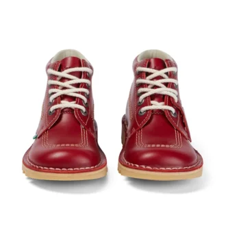 Kick Hi de cuero rojo para mujer