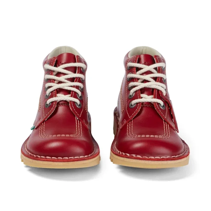 Kick Hi de cuero rojo para mujer