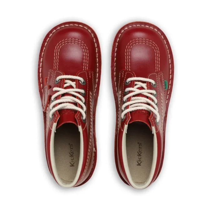 Kick Hi de cuero rojo para mujer
