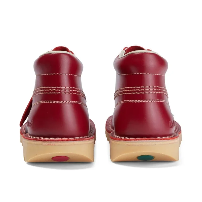 Kick Hi de cuero rojo para mujer