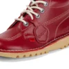 Kick Hi de cuero rojo para mujer