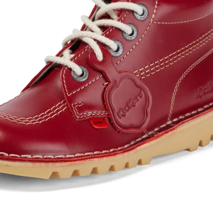 Kick Hi de cuero rojo para mujer