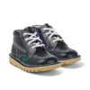 Kick Hi Hi Zip de cuero para niños unisex azul marino