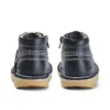 Kick Hi Hi Zip de cuero para niños unisex azul marino