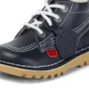 Kick Hi Hi Zip de cuero para niños unisex azul marino