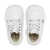 Kick Hi Hi Zip de cuero para niños unisex, blanco