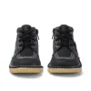 Kick Hi Hi Zip de cuero para niños unisex, negro/blanco