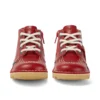 Kick Hi Hi Zip de cuero para niños, unisex, rojo