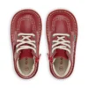 Kick Hi Hi Zip de cuero para niños, unisex, rojo
