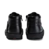 Kick Hi Hi Zip de piel alternativa para niños unisex, negro