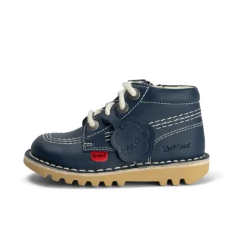 Kick Hi Hi Zip de piel sintética para niños, unisex, azul marino