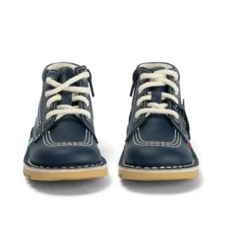 Kick Hi Hi Zip de piel sintética para niños, unisex, azul marino