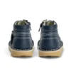 Kick Hi Hi Zip de piel sintética para niños, unisex, azul marino