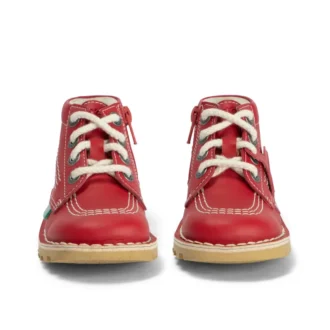 Kick Hi Hi Zip de piel sintética para niños unisex, rojo