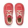Kick Hi Hi Zip de piel sintética para niños unisex, rojo