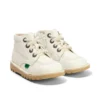 Kick Hi Hi Zip para niños unisex, alternativa al cuero, blanco