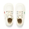 Kick Hi Hi Zip para niños unisex, alternativa al cuero, blanco