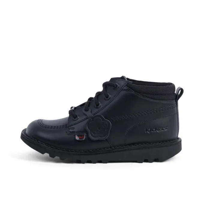Kick Hi Mix Mesh Leather Black para jóvenes unisex
