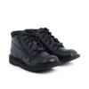 Kick Hi Mix Mesh Leather Black para jóvenes unisex