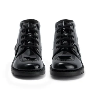 Kick Hi para mujer, piel sintética, charol, negro