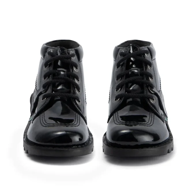 Kick Hi para mujer, piel sintética, charol, negro