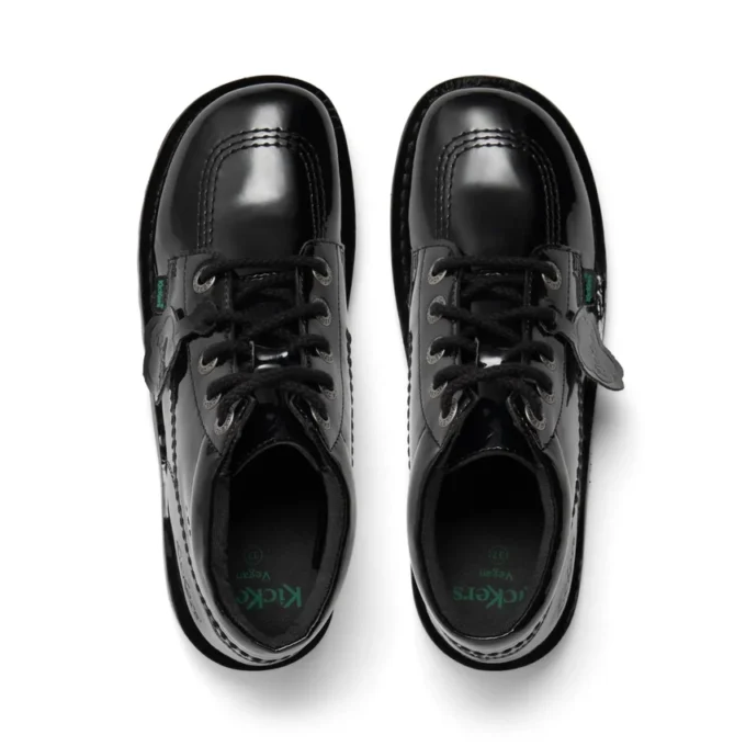 Kick Hi para mujer, piel sintética, charol, negro