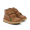 Kick Hi Roll de piel color tostado, unisex para niños
