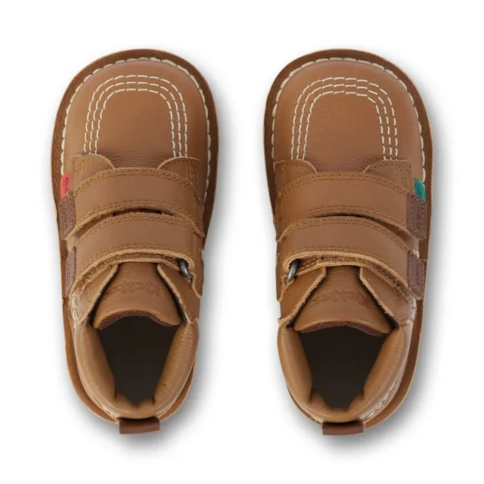 Kick Hi Roll de piel color tostado, unisex para niños