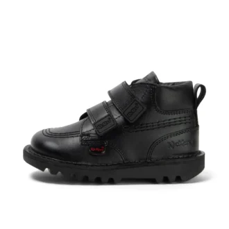Kick Hi Roll de piel para niño, negro