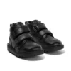 Kick Hi Roll de piel para niño, negro