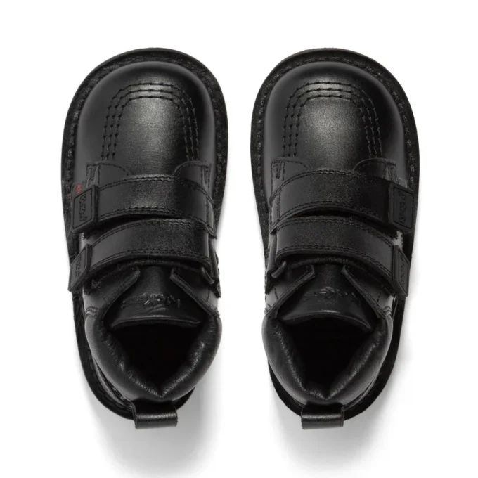 Kick Hi Roll de piel para niño, negro