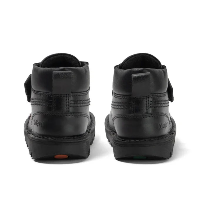 Kick Hi Roll de piel para niño, negro
