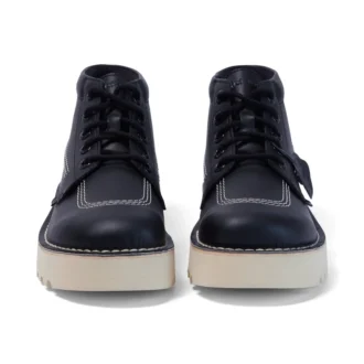 Kick Hi Stack de cuero alternativo para adultos unisex, negro