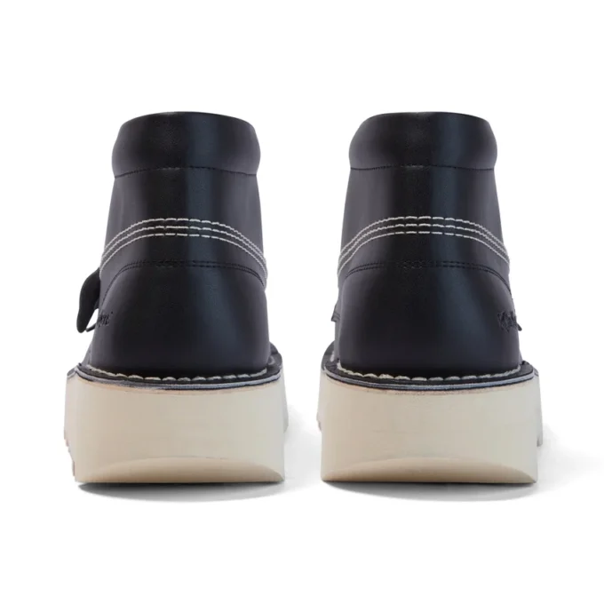 Kick Hi Stack de cuero alternativo para adultos unisex, negro