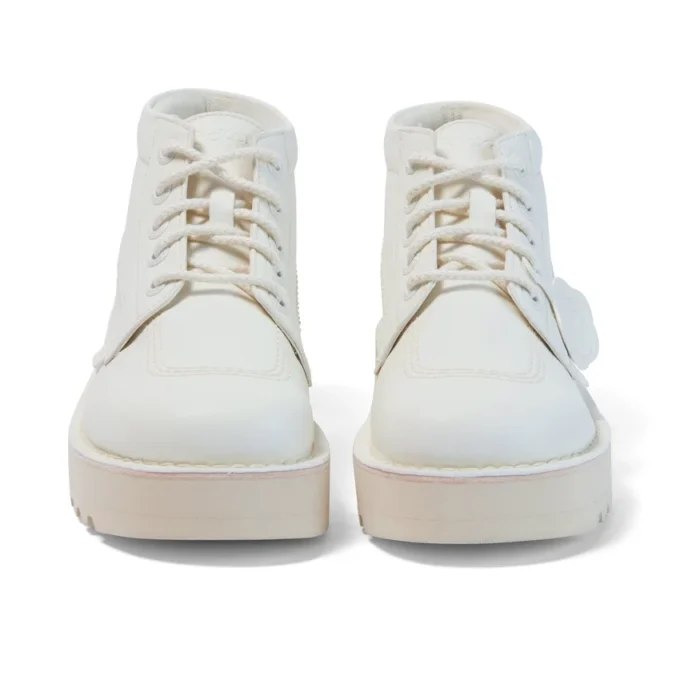 Kick Hi Stack para adultos unisex, imitación de cuero, blanco