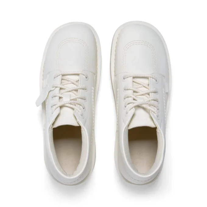 Kick Hi Stack para adultos unisex, imitación de cuero, blanco