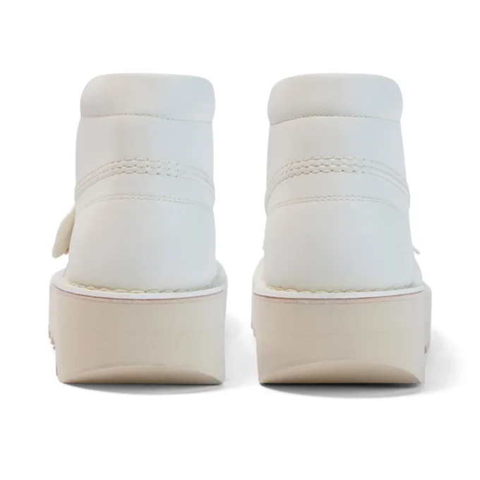 Kick Hi Stack para adultos unisex, imitación de cuero, blanco