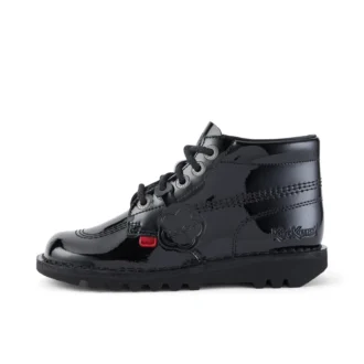 Kick Hi unisex para jóvenes en charol negro