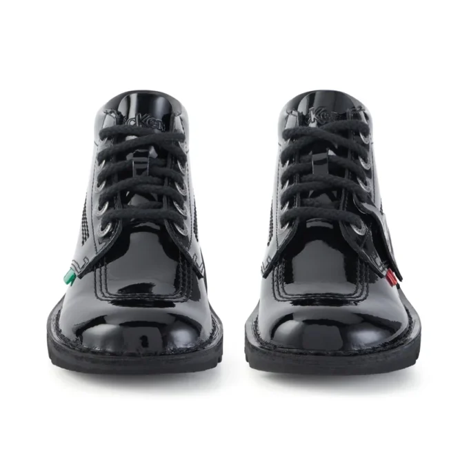 Kick Hi unisex para jóvenes en charol negro