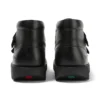 Kick Hi Vel de cuero negro unisex para jóvenes