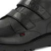 Kick Hi Vel de cuero negro unisex para jóvenes