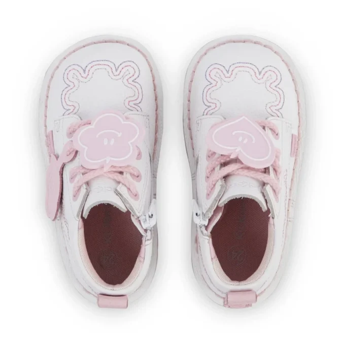 Kick Hi Wave de piel blanca para niña