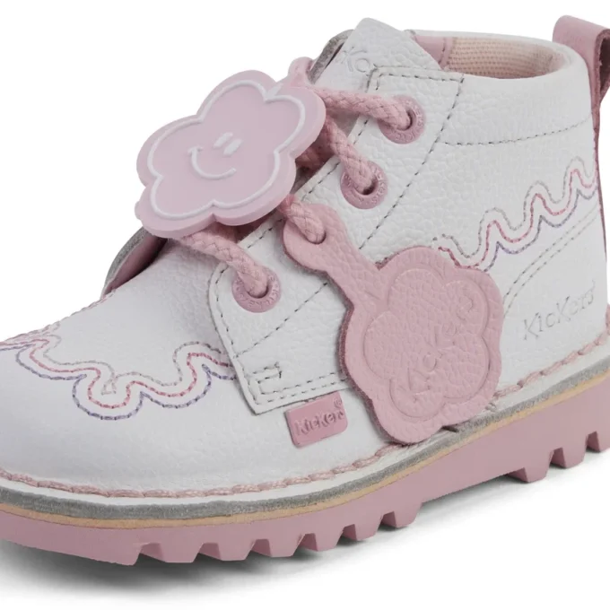 Kick Hi Wave de piel blanca para niña