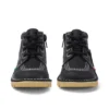 Kick Hi Zip de cuero para niños, unisex, negro/blanco