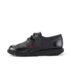 Kick Lo Brogue de cuero para mujer, negro