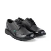 Kick Lo Brogue de cuero para mujer, negro