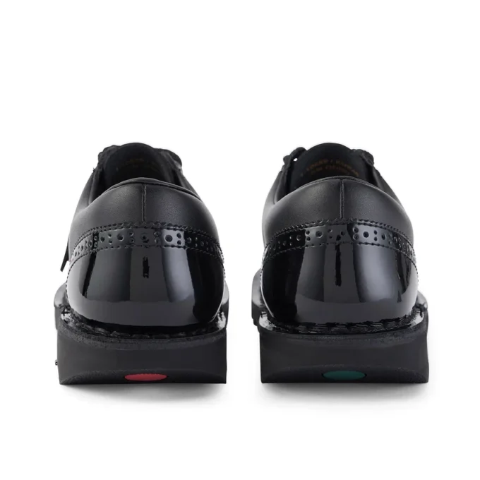 Kick Lo Brogue de cuero para mujer, negro