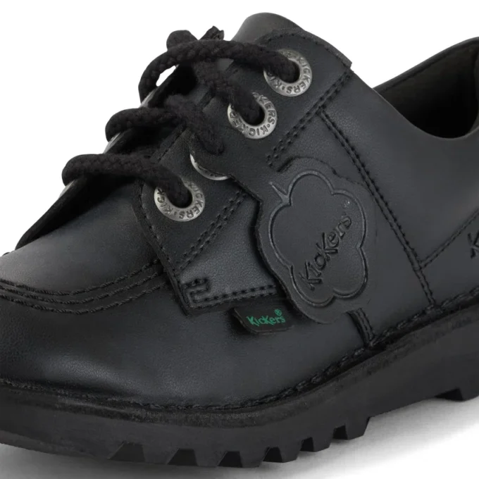 Kick Lo de cuero alternativo, unisex para niños, negro