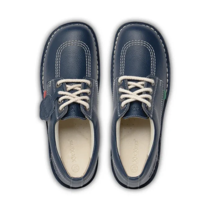 Kick Lo de cuero azul marino unisex para adultos